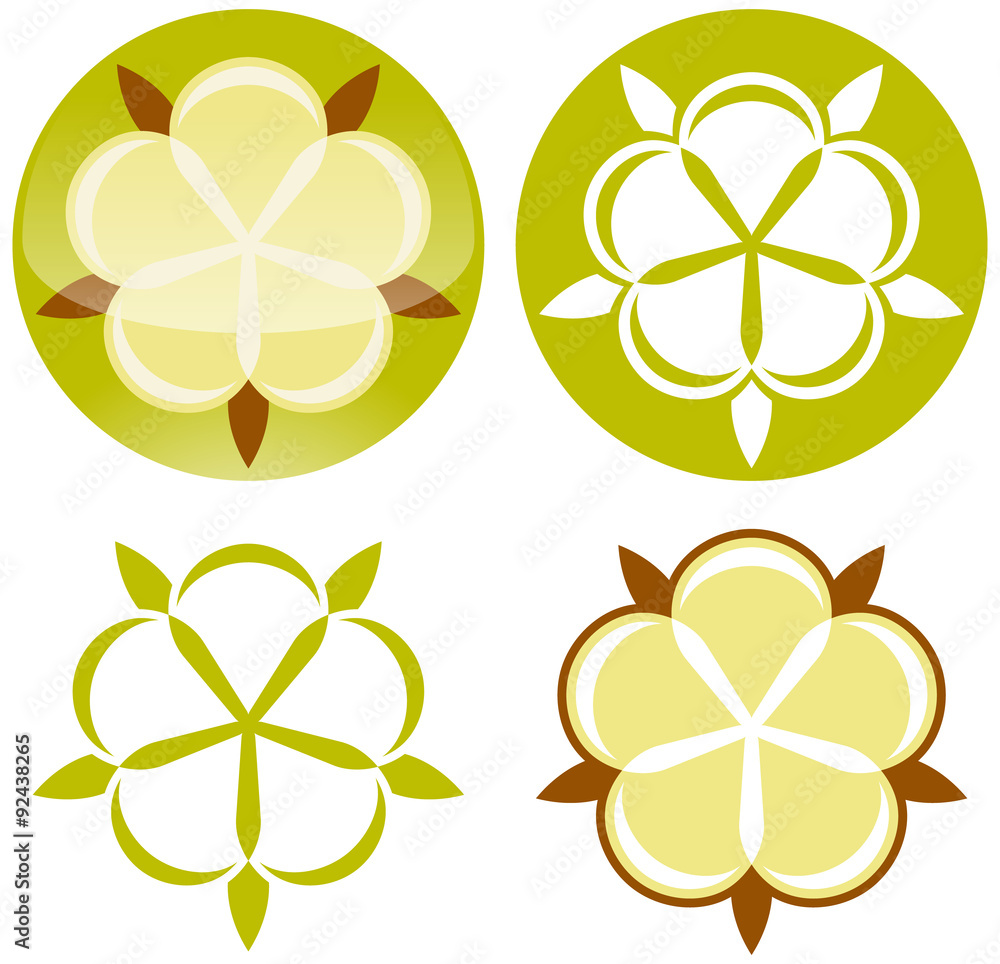 Cotton flower icon. Vector design element. Cotton flower icon. Vector design element.