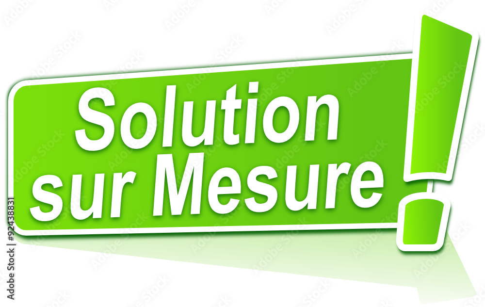 Fototapeta premium solution sur mesure sur étiquette verte