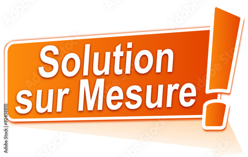 solution sur mesure sur étiquette orange