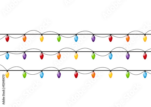 Christmas light bulbs isolated on white 