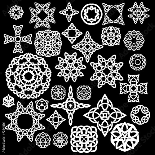 Collection of Celtic, 30 patterns, a set of vectors.