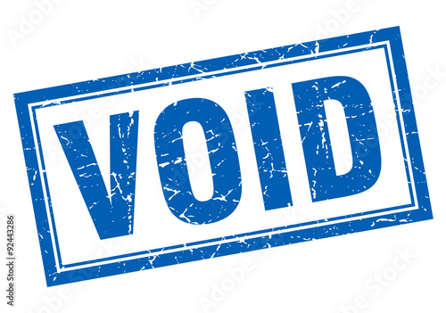 void blue square grunge stamp on white
