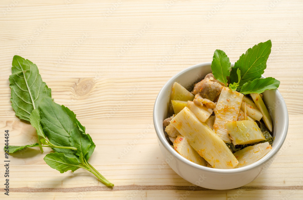 Red Curry with Chicken and Bamboo Shoots, Thai Food, Thailand Stock Photo Adobe Stock