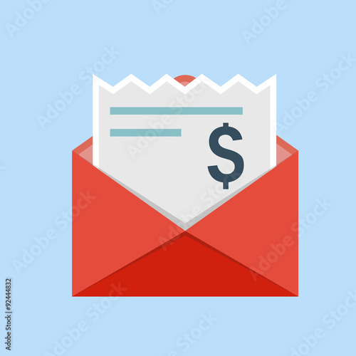 Envelope with bills icon