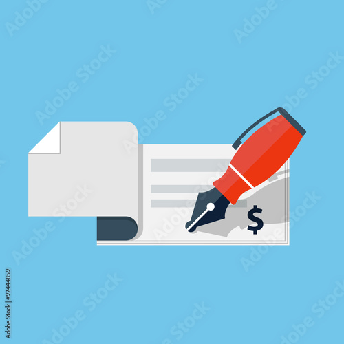 Vector bank check icon