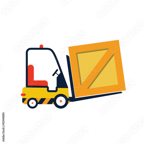 Vector forklift truck icon