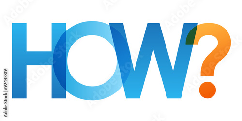 "HOW?" Vector Overlapping Letters Icon