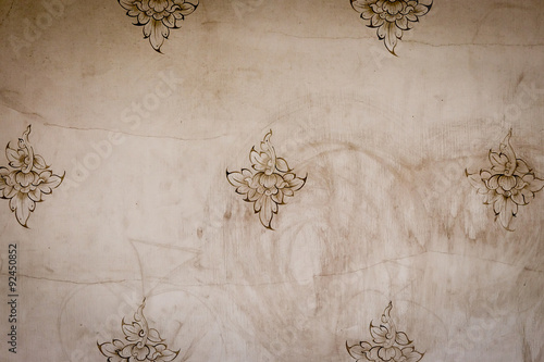 Thai Painting background texture, this picture is generic wall in public temple in Thailand, no restrict matter in this picture