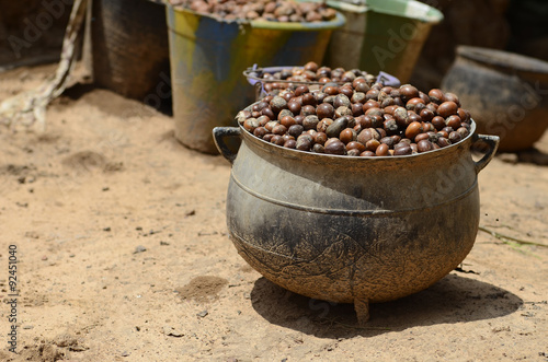 Shea nuts to prepare butter in Bamako.
The English name 
