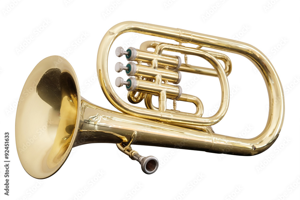 Naklejka premium classical music wind instrument trumpet