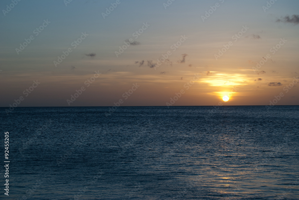 Sunset over the ocean