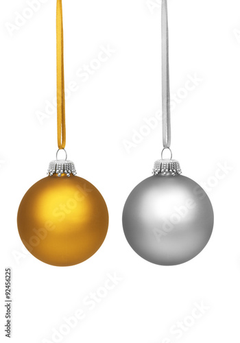 Goldene und Silberne Weihnachtskugel