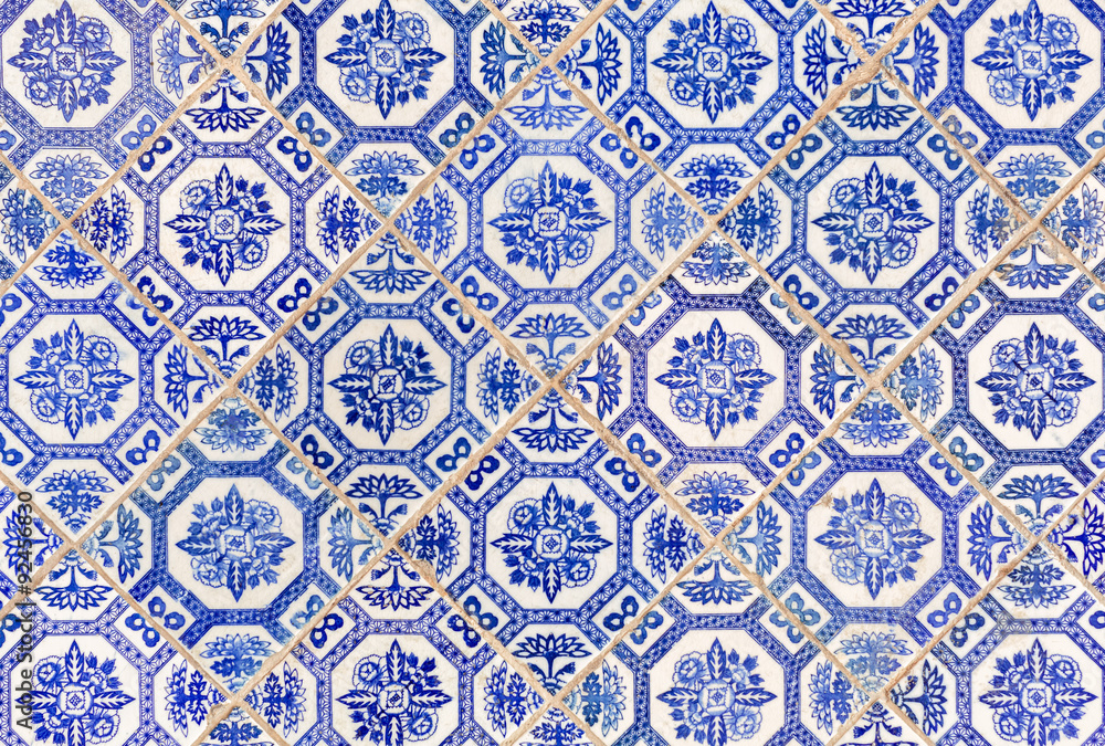 Blue ancient Chinese style floor tiles Blue ancient Chinese style floor tiles