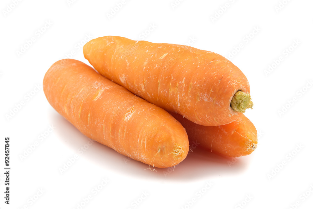 Bunch of fresh carrots on white background Bunch of fresh carrots on white background