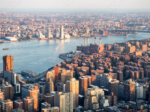 Midtown New York and the Con Edison East River generating stati