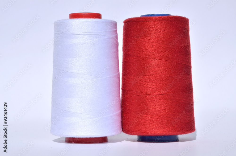 White and red thread