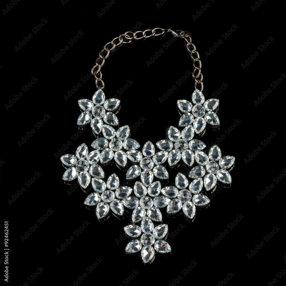 necklace on a black background
necklace on a black background