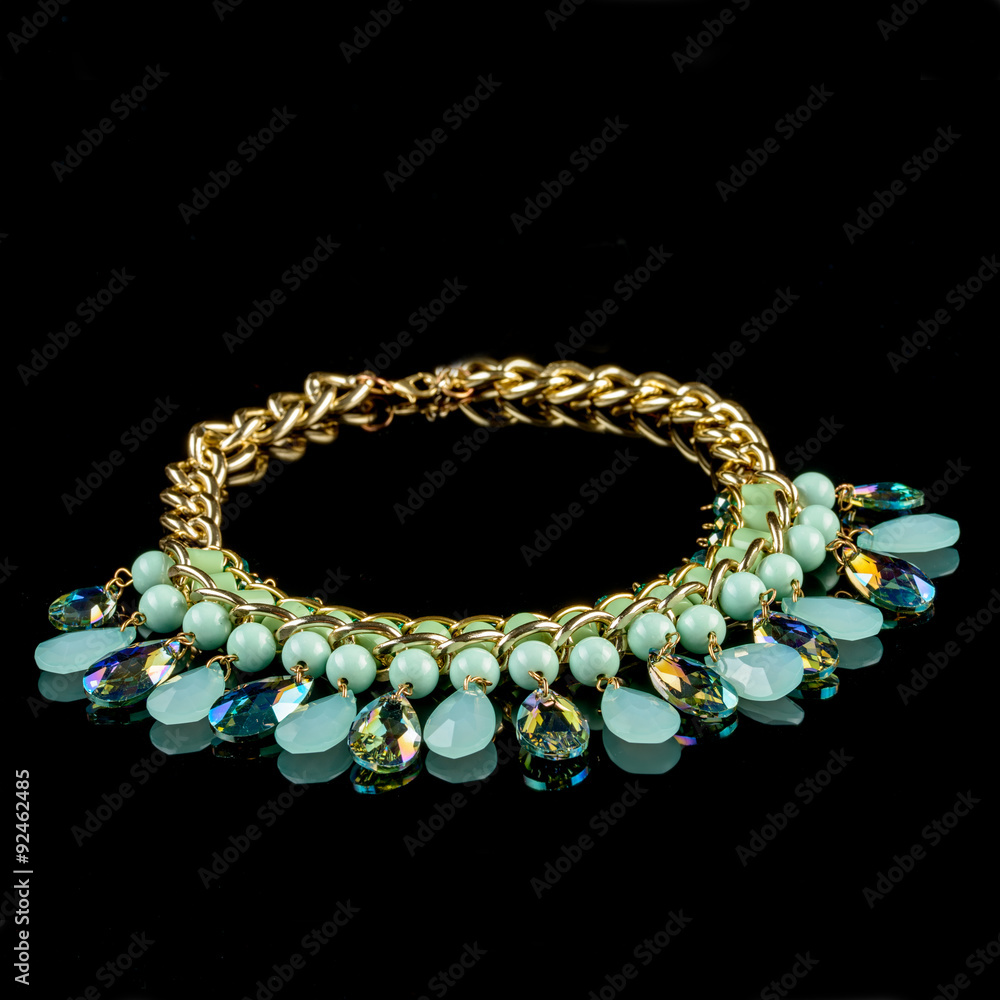 necklace on a black background
necklace on a black background