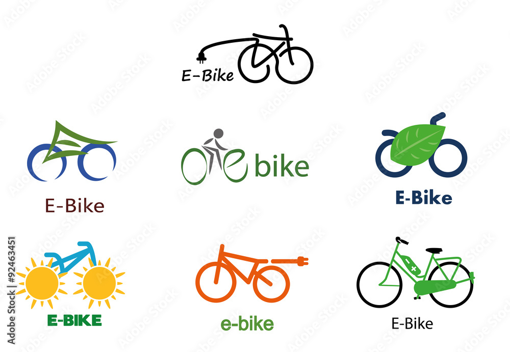 Naklejka premium E-Bike Logo Set