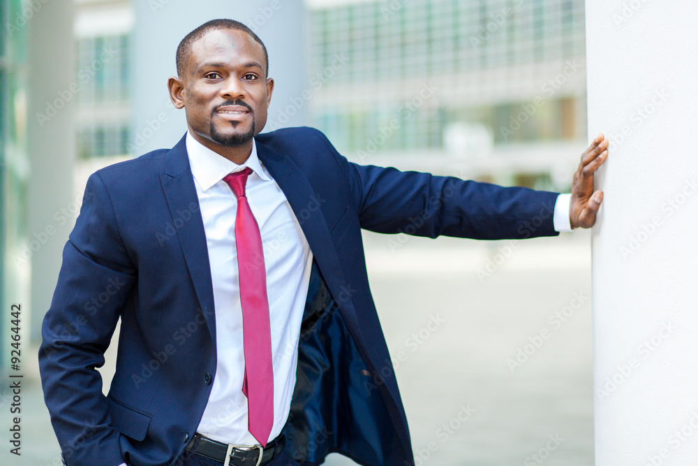 Confident black businessman outdoor Confident black businessman outdoor