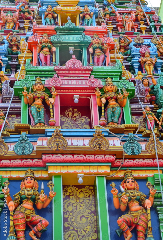 Naklejka premium Hindu Temple in Rangoon Yangon
