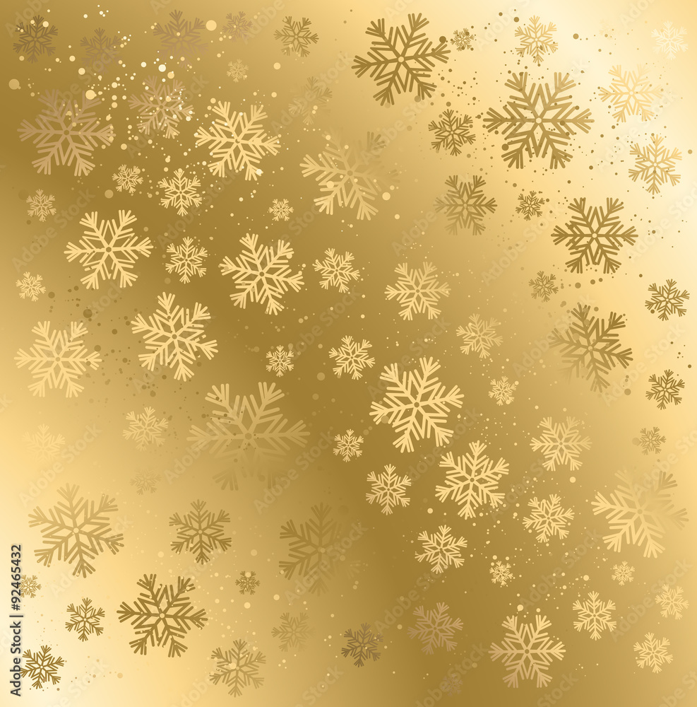 Gold winter abstract background. 