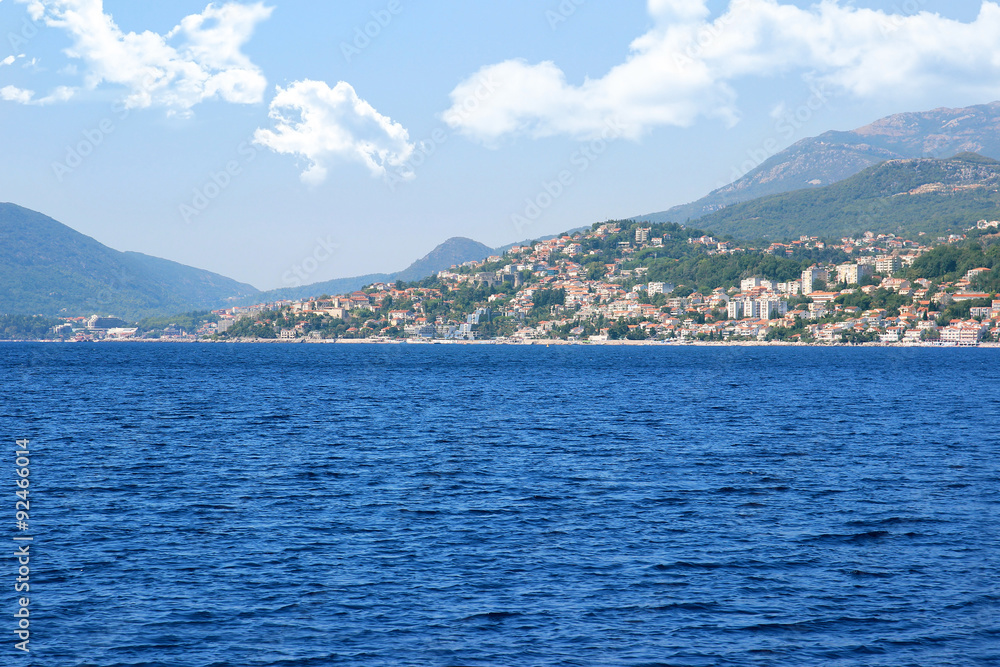 Herceg Novi. Kotor bay, Montenegro. Adriatic sea. Sea view