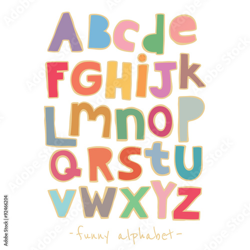 Vector paper alphabet