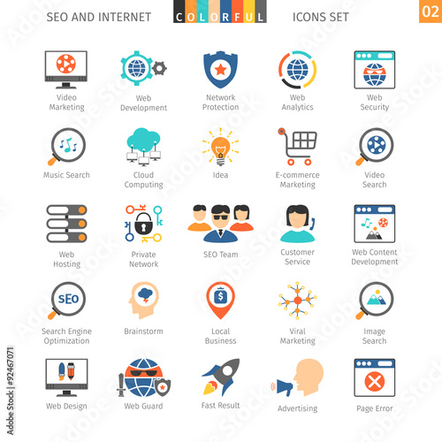 SEO Colorful Icon Set 02
