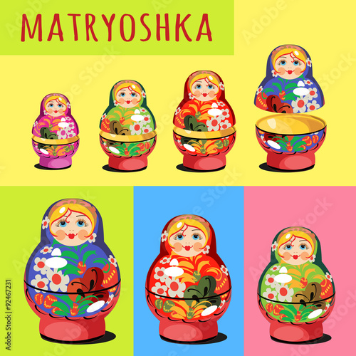A set of matryoshka - Russian folk toy