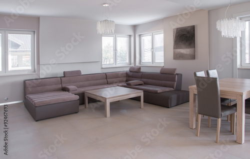 Luxurious leather sofa set