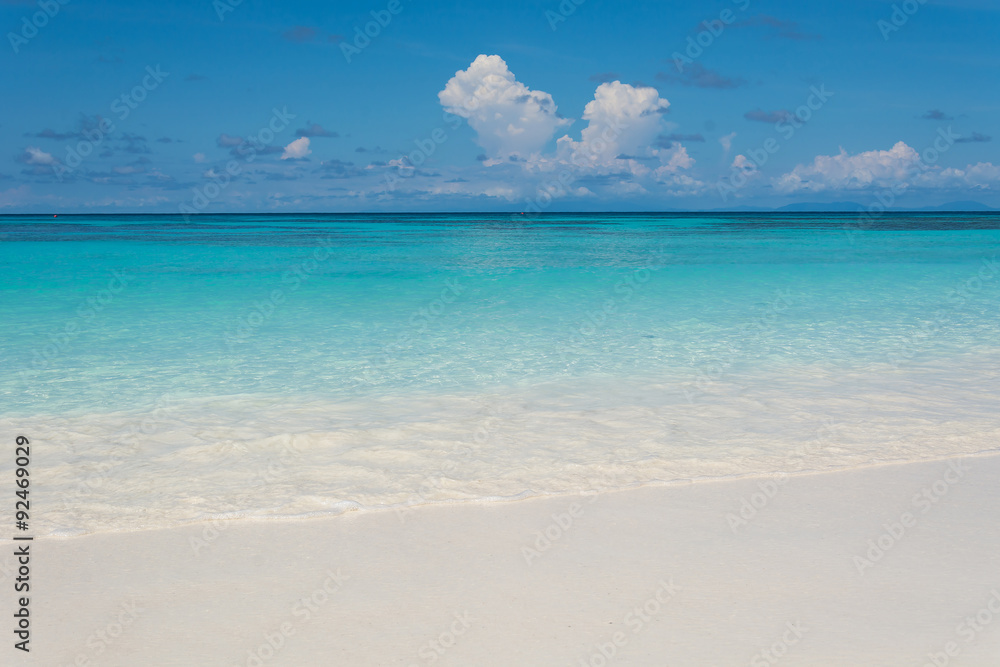 blue sky with sea and beach