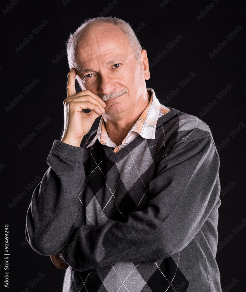 Thoughtful senior man Thoughtful senior man