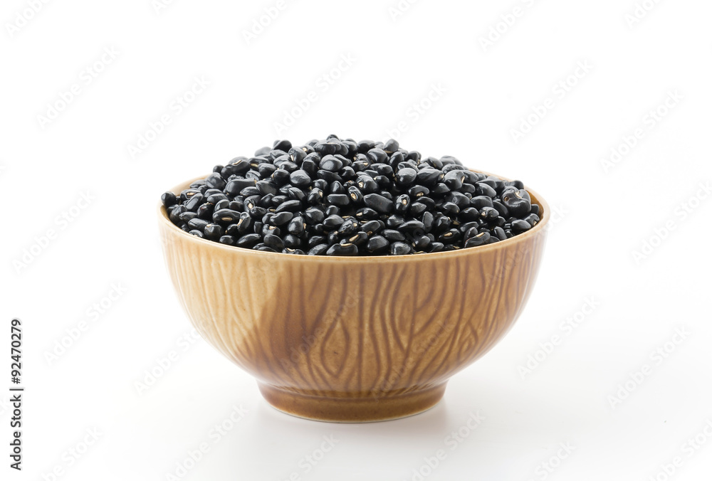 black beans on white background black beans on white background