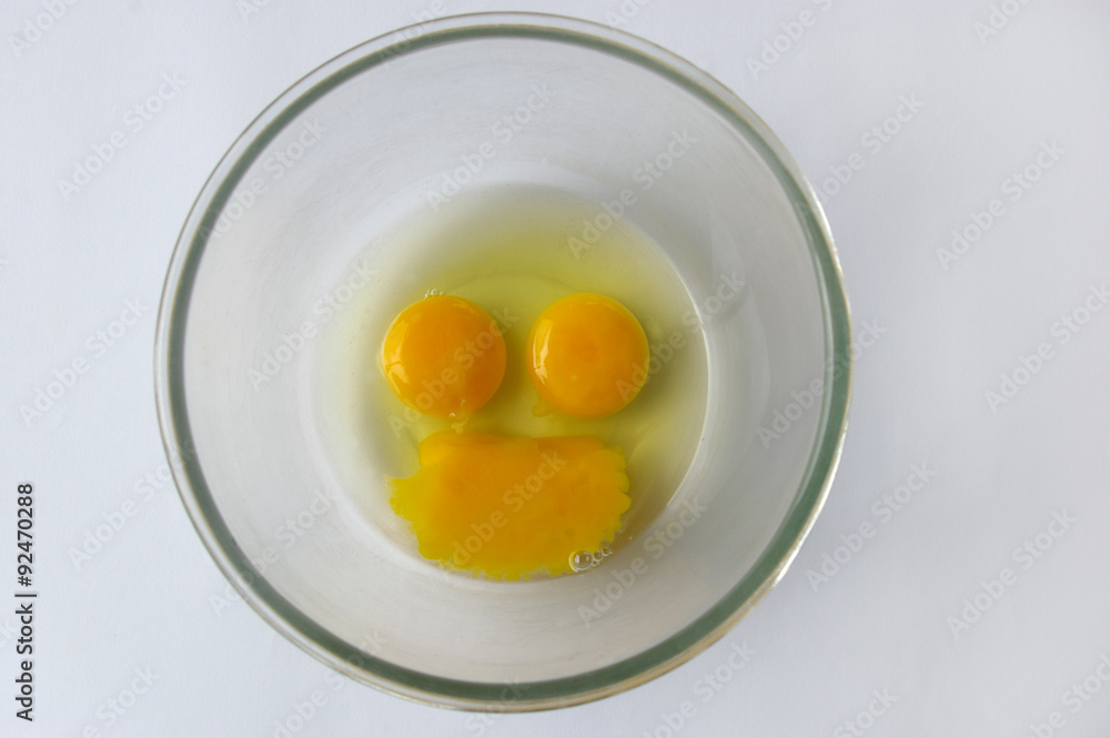 Raw eggs forming smiley/happy face Raw eggs forming smiley/happy face