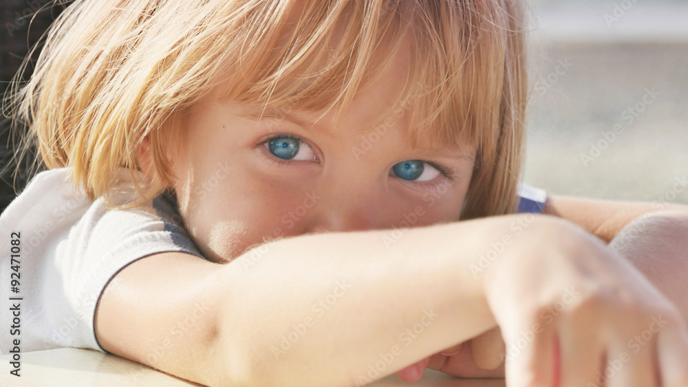 portrait of a beautiful little boy 