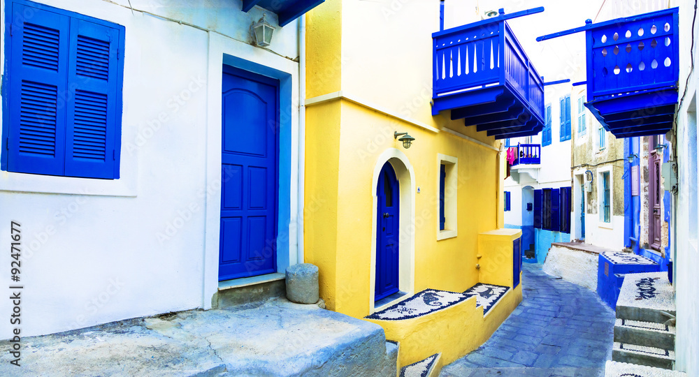 charming traditional streets of Greek islands - Nisyros