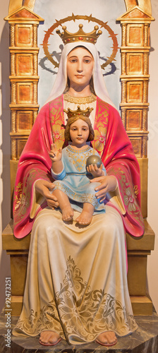 Bethlehem - carved statue of Madonna