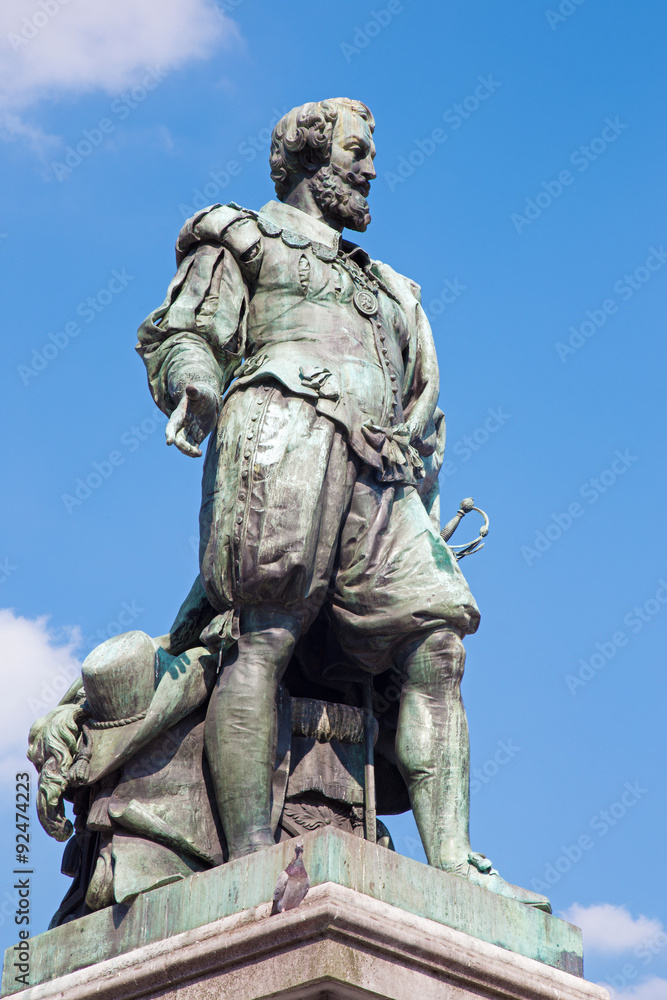 Antwerp - Statue of painter P. P. Rubens by Willem Geefs 