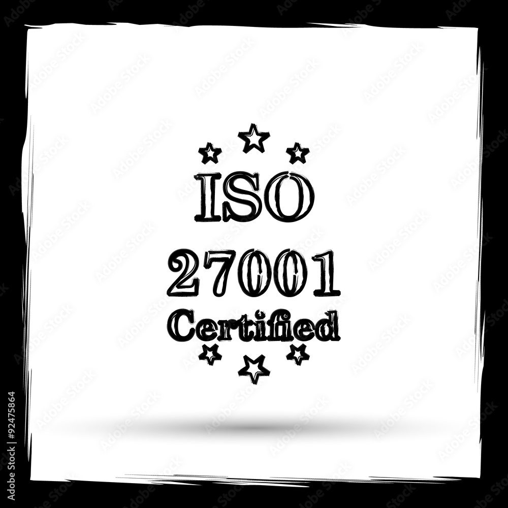 Fototapeta premium ISO 27001 icon