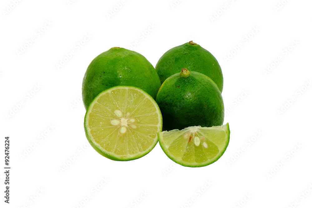 Lime fruit isolated on white background. Lime fruit isolated on white background.