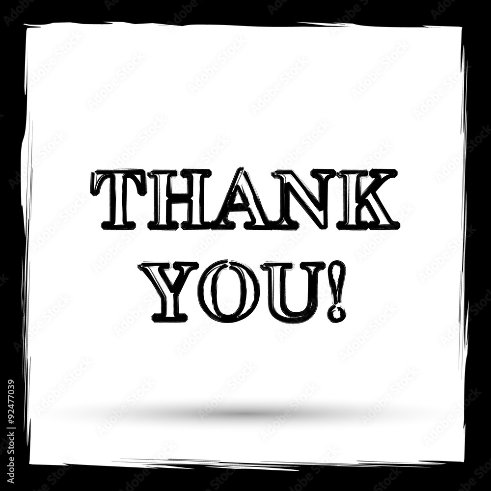 Fototapeta premium Thank you icon