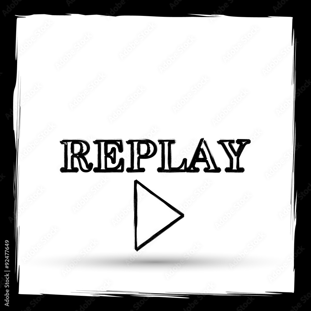 Obraz premium Replay icon