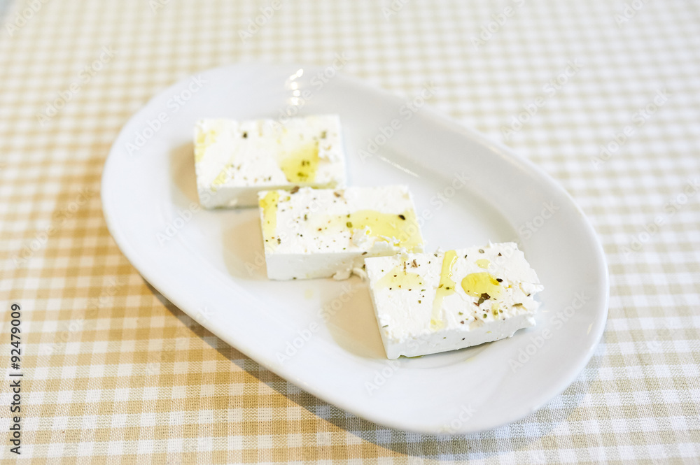 White Soft Cheese With Olive Oil