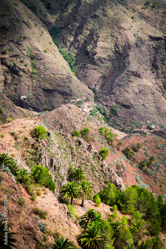 View from Mirador Degollada de Peraza at La Gomera, Canary Islands