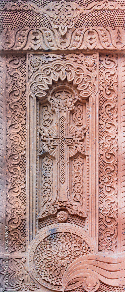 Jerusalem - Armenian cross in St. James Armenian cathedral 