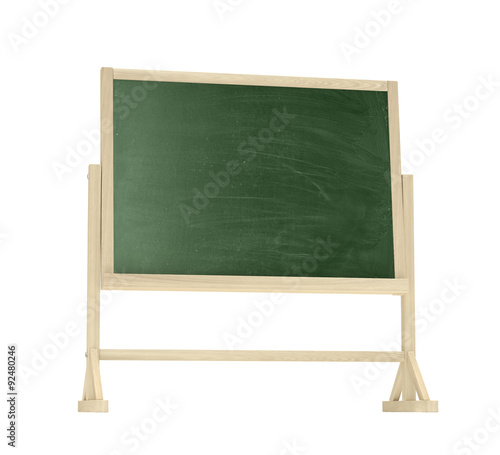 green blackboard, chalkboard isolated on white
