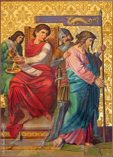 Jerusalem - The paint Jesus judgment for Pilate