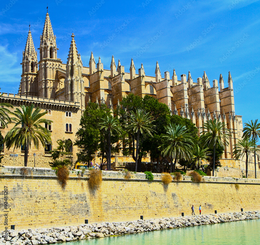 the Cathedral of Santa Maria of Palma and Parc del Mar  Majorca,