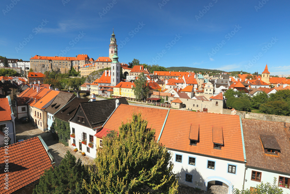 View of the old town Cesky Krumlov, Czech Republic 